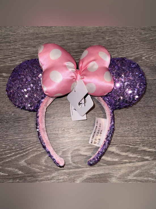 Disney Accessories - Disney Parks Minnie Mouse Ears Lavender Purple Sequined Design